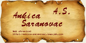 Ankica Saranovac vizit kartica